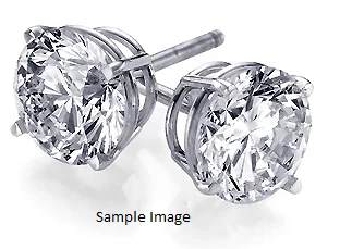 ROUND DIAMOND STUD EARRINGS 0.70CTW