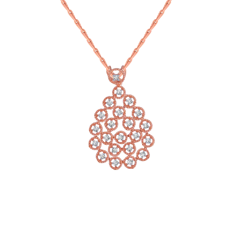 18KT (750) Rose Gold And Solitaire Pendant For Women