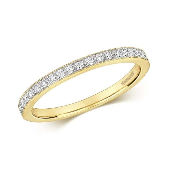 Diamond Jewellery 9ct Gold Diamond Eternity Rings Set with 0.12 Carats RD388