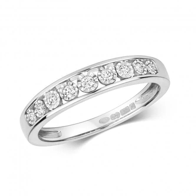 Diamond Jewellery 9ct Eternity Illusion White Gold Ring RD537W