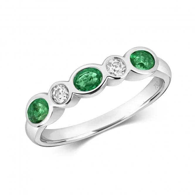 Diamond Rubover Eternity With Emerald Ring RDQ442WE