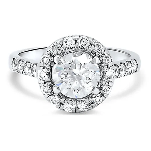 1.98ct Diamond Engagement Style Halo Ring in 18k White Gold