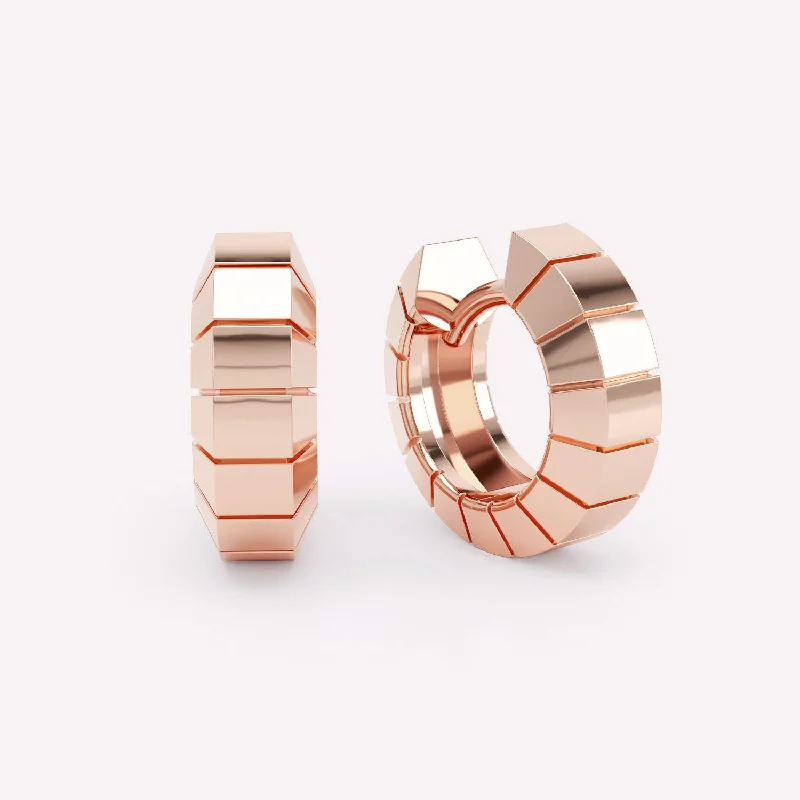 Eternity Engraved 18K Rosegold Huggie