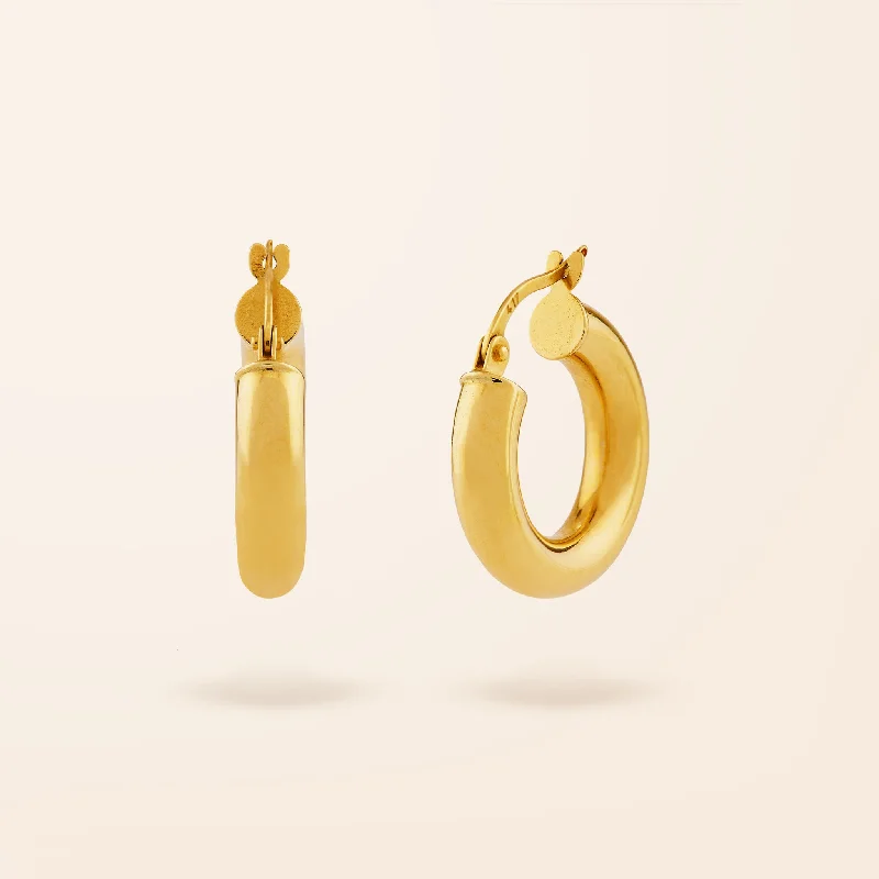 10K Gold Small Everyday Hoop Earrings