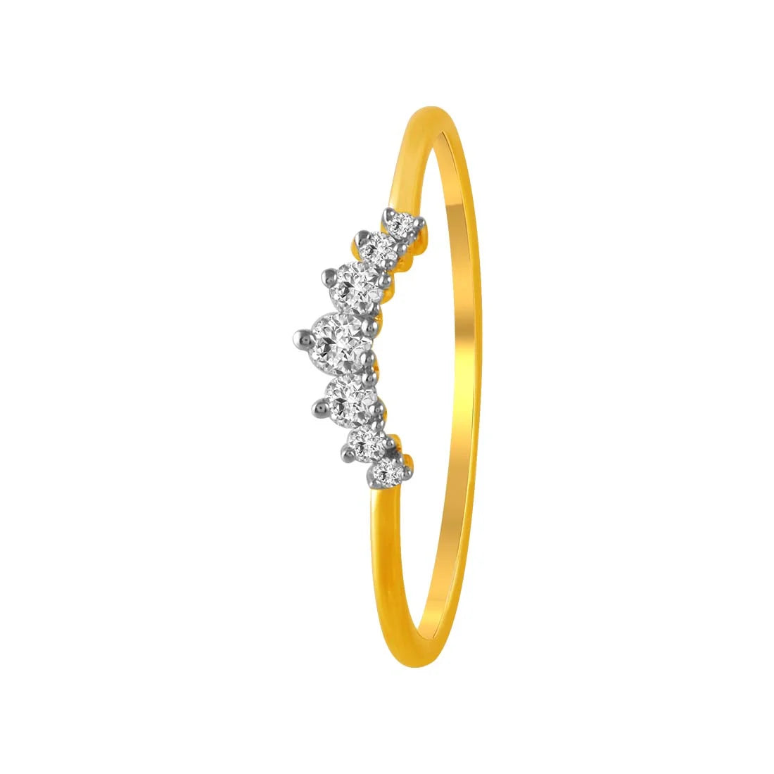 14K Gold Ring Featuring A Tiara-inspired Design