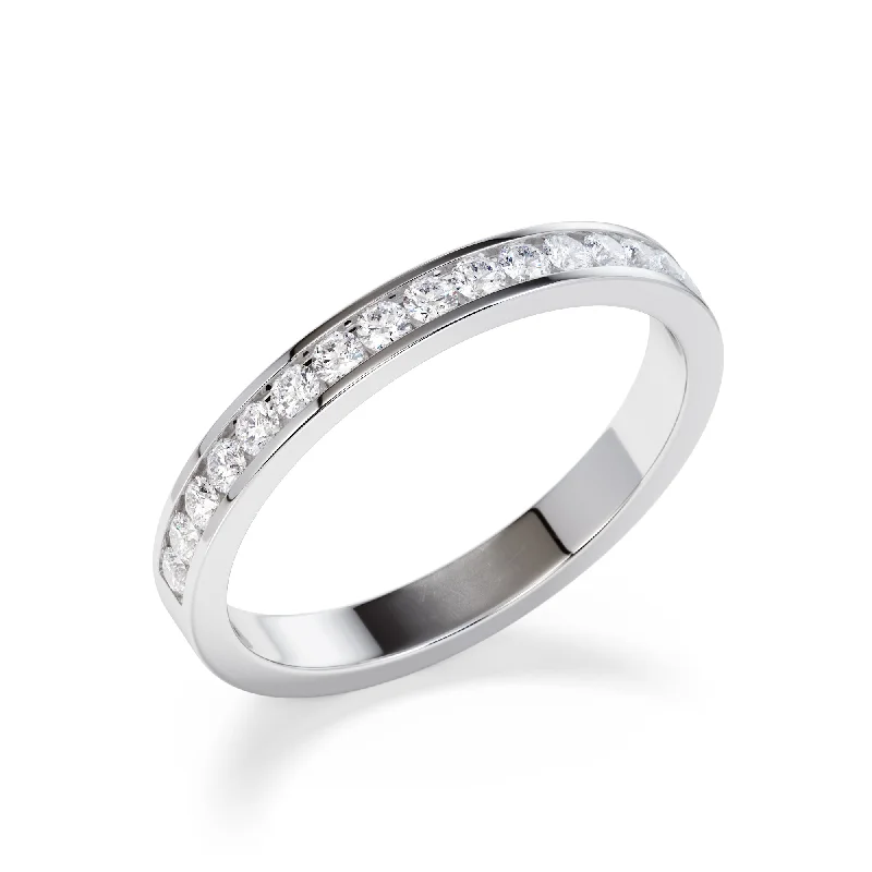 2.5mm Channel Set Round Diamond Eternity Ring