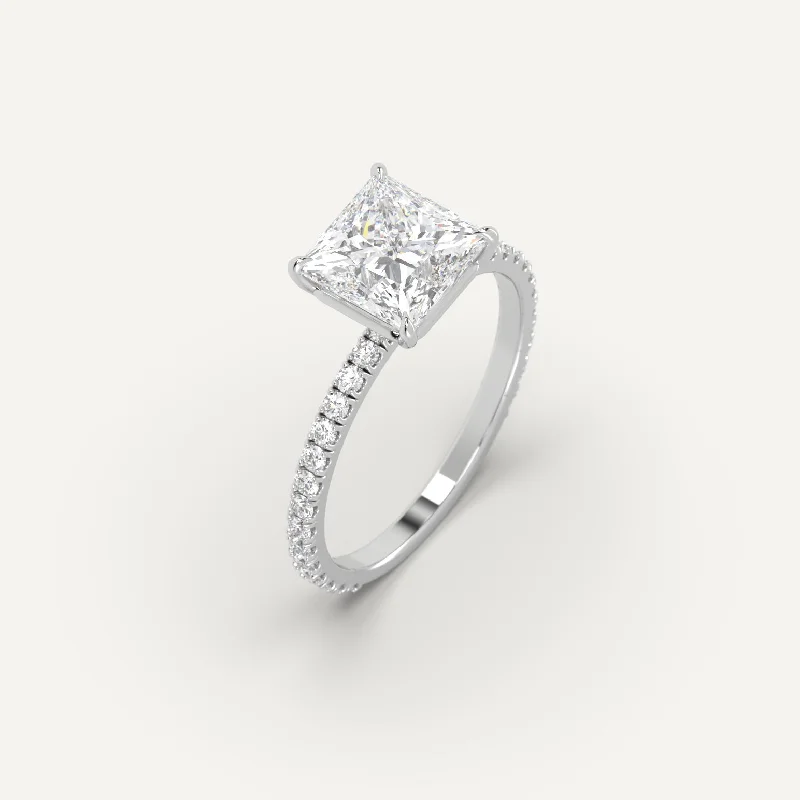 2 carat Princess Cut Diamond Ring