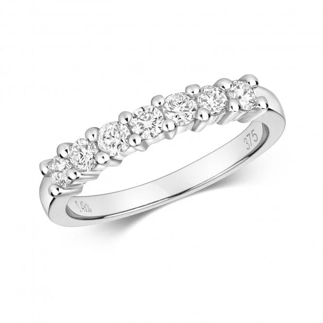 Diamond Jewellery 9ct Seven Stone 1/2 Et White Gold Ring RD146W