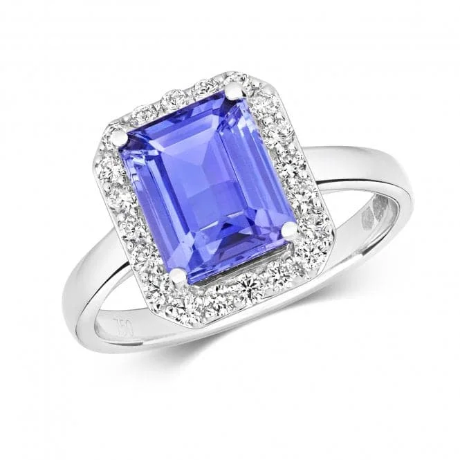 Diamond And Tanzanite Ring RDQ429WTZ