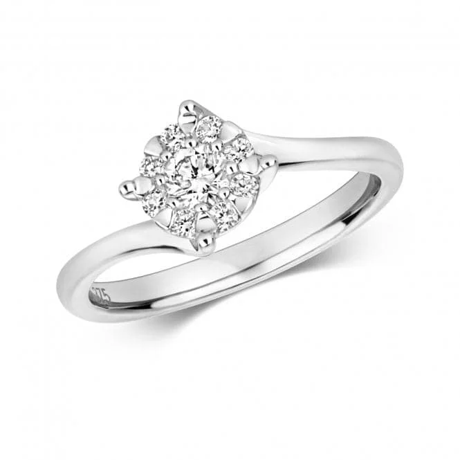 Diamond Jewellery 9k White Gold Ring with 1.25ct RD107W