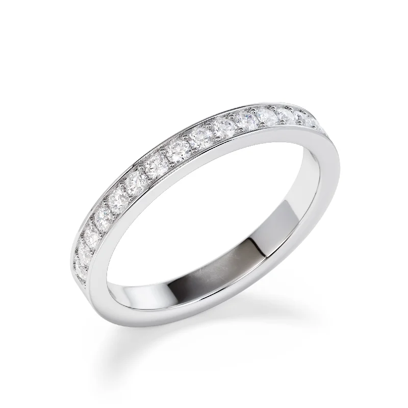 2.5mm Grain Set Diamond Eternity Ring