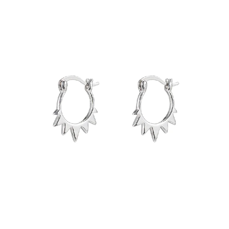 Sterling Silver Staple Hoop Earrings