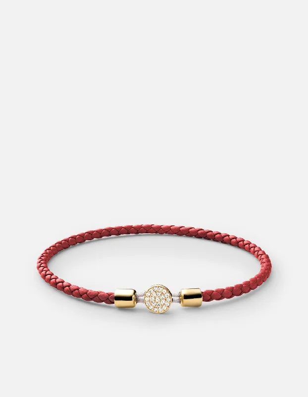 Red/14k Gold Pave