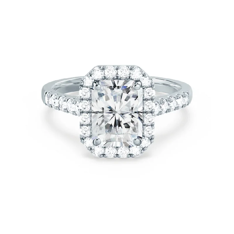 ESME - Radiant Lab Diamond 18k White Gold Halo