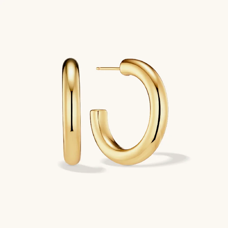 Classic Hoops in Gold