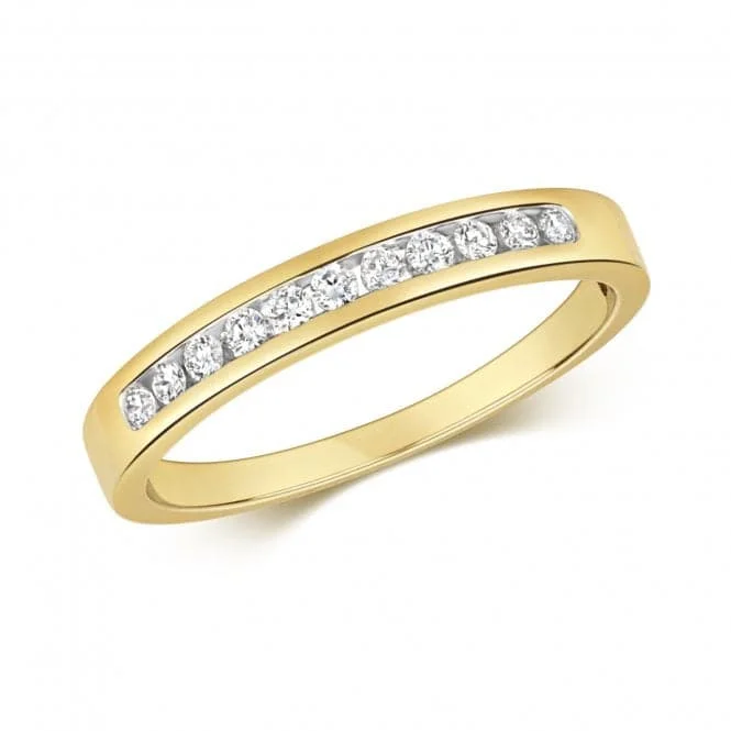 Diamond Jewellery 9ct Yellow Gold Half Eternity Ring RD579