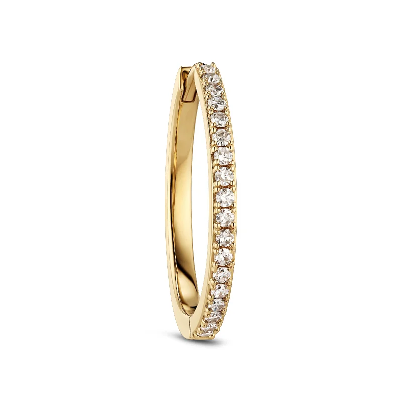 Alba Grande 14K Gold Hoop w. Lab-Grown Diamonds