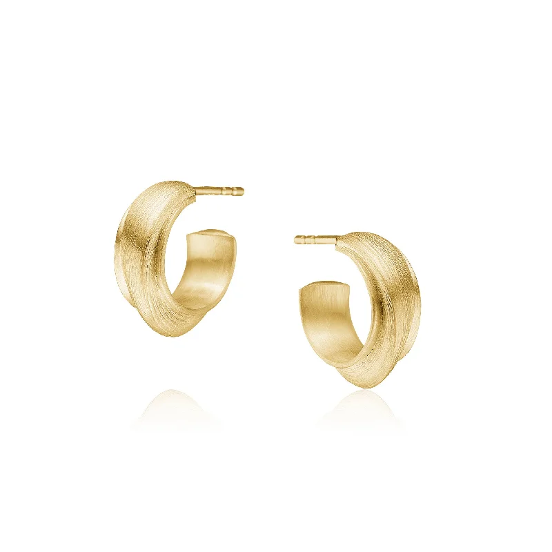 Vega Relief 18K Gold Hoops