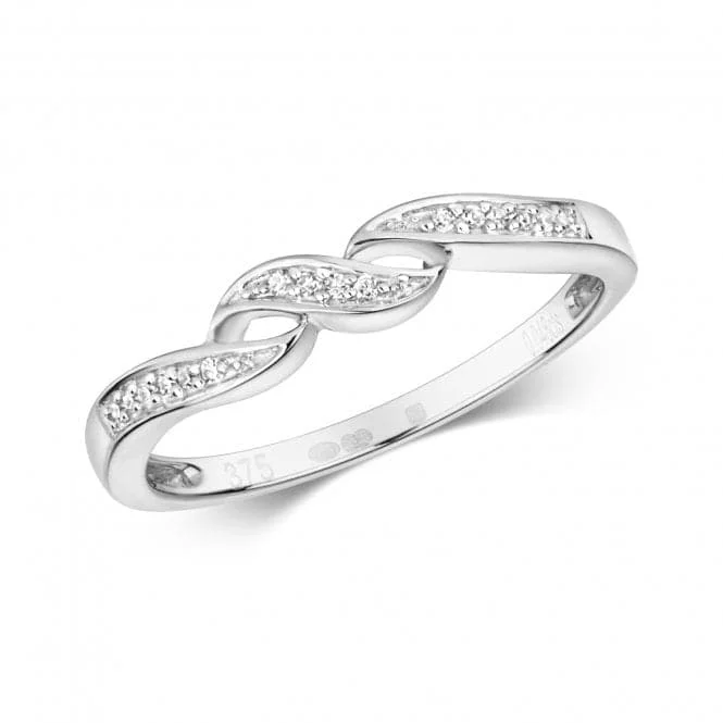 Diamond Jewellery 9k White Gold Ring RD389W