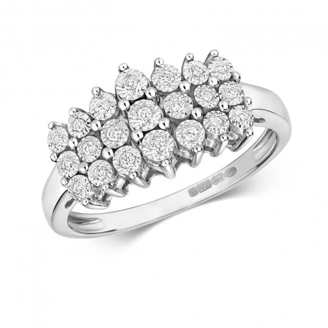 Diamond Jewellery 9K White Gold Ring RD586W