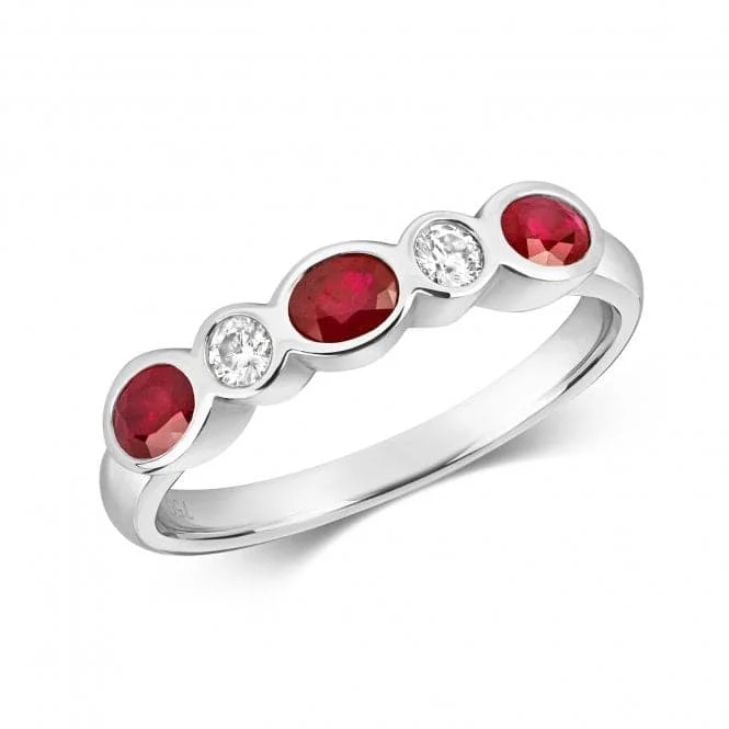 Diamond Rubover Eternity With Ruby Ring RDQ442WR