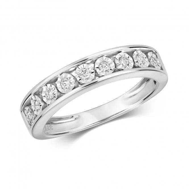 Diamond Jewellery 9ct Illusion Eternity White Gold Rings RD592W