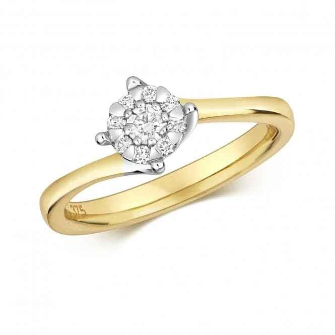 Diamond Jewellery 9K Yellow Gold Ring with 0.75ct RD106