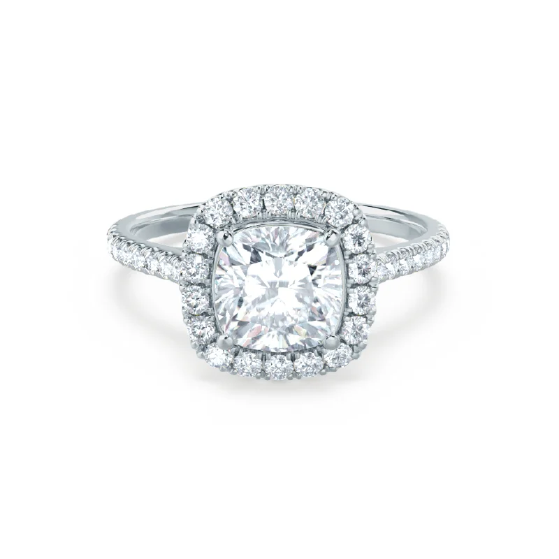 VIOLETTE - Cushion Lab Diamond 18k White Gold Halo