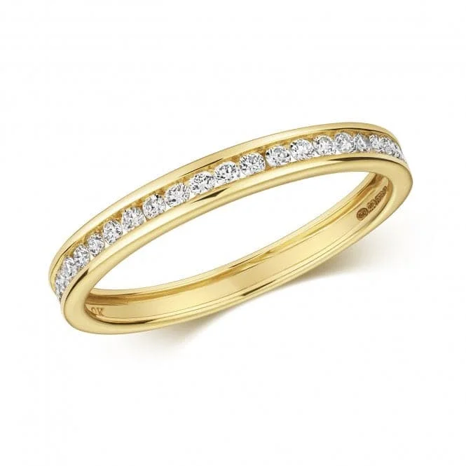 Diamond Jewellery 9CT Channel Set Gold Ring - 0.25 Ct RD570