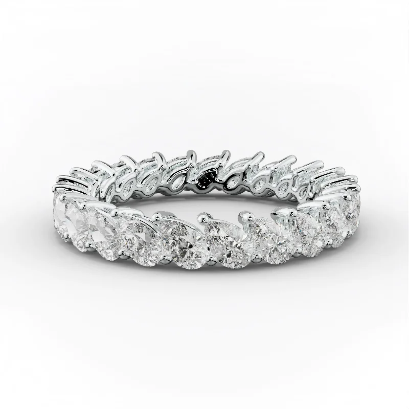 2.0 Carat Slanted Pear Shape Diamond Eternity Band