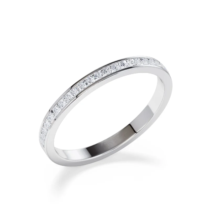 2mm Channel Set Princess Diamond Eternity Ring