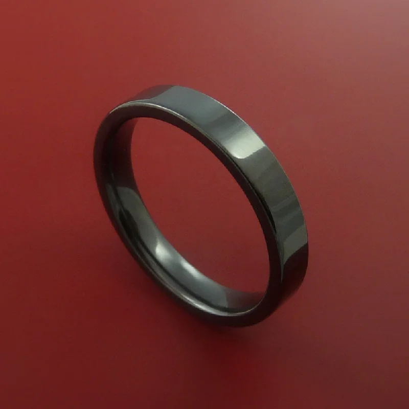 Black Zirconium Ring Custom Made Band