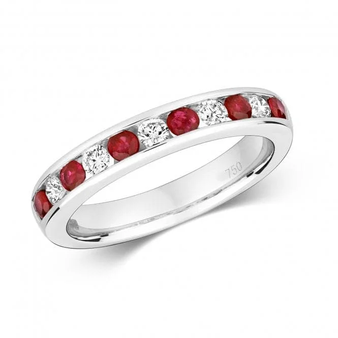 Diamond Eternity With Ruby Ring RDQ403WR