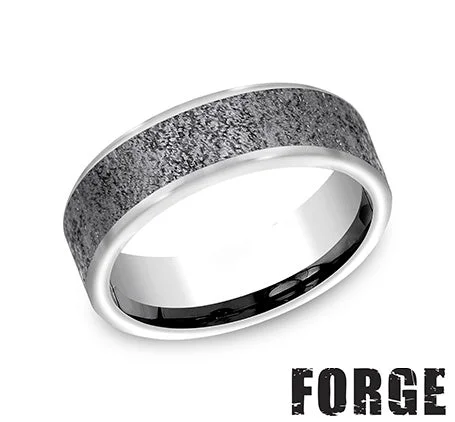 TUNGSTEN 7MM CONCRETE TEXTURE BAND