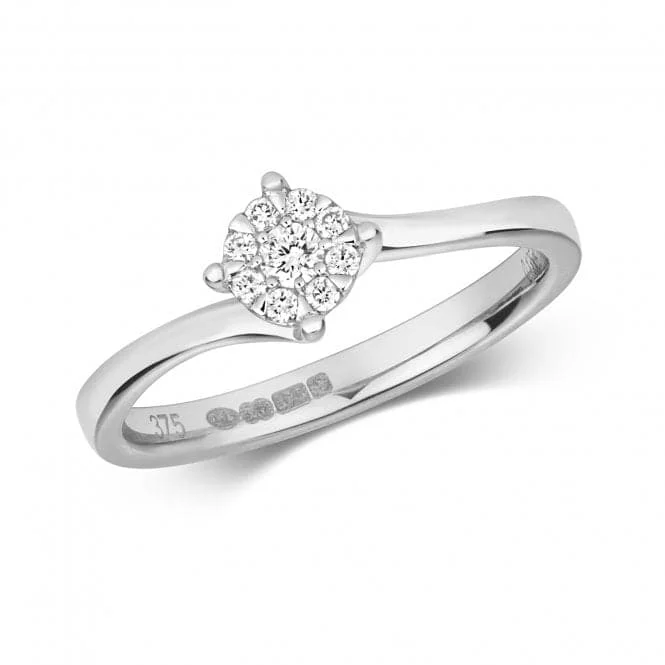 Diamond Jewellery 9ct White Gold Ring RD121W