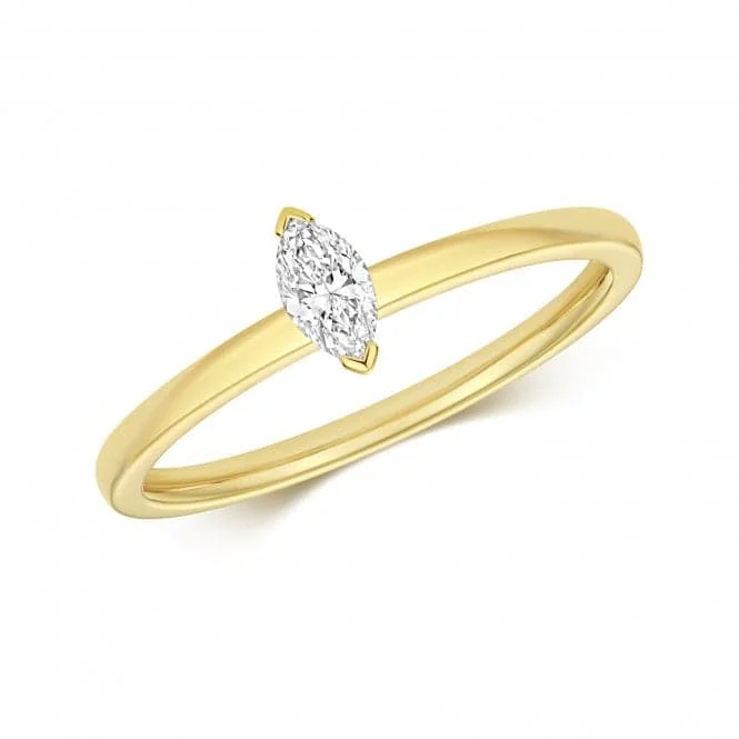 Diamond Marquise Cut Solitaire Ring RDQ275