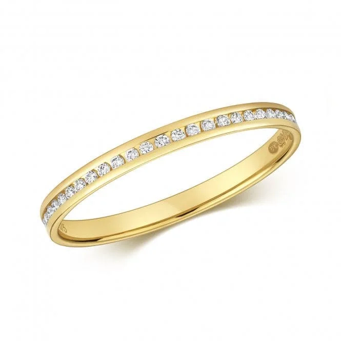 Diamond Jewellery 9k Yellow Gold Diamond Half Eternity Rings RD583