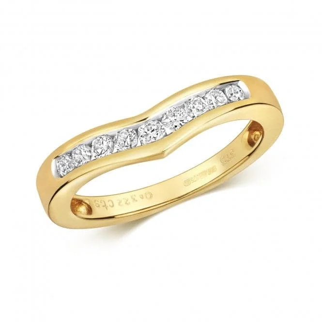 Diamond Jewellery 9ct Gold Diamond Wishbone Rings - Chanel Set RD368