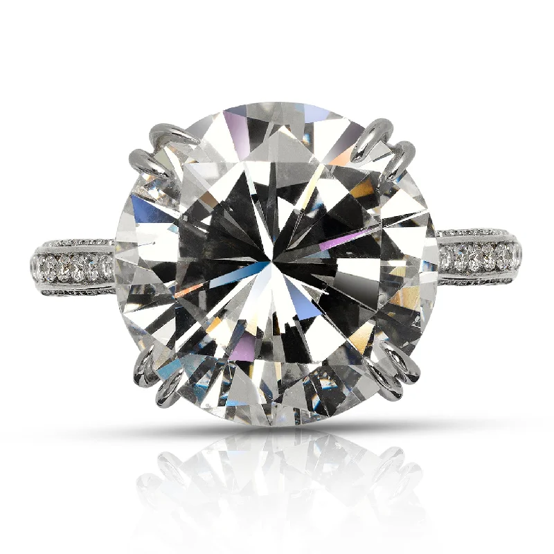 TATIANA 8 CARAT ROUND CUT E COLOR VS CLARITY DIAMOND ENGAGEMENT RING 18K WHITE GOLD CERTIFIED 7 CT E VS BY MIKE NEKTA