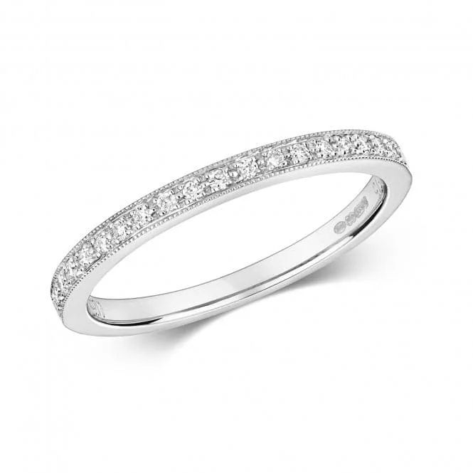 Diamond Jewellery 9k White Gold Diamond Eternity Rings Set RD388W