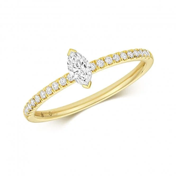 Diamond Heart Shape Solitaire Ring RDQ274