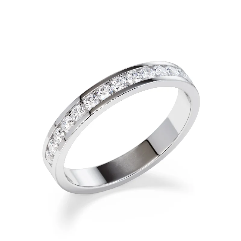 3mm Channel Set Round Diamond Eternity Ring