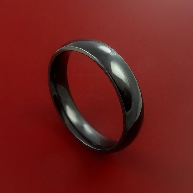 Black Zirconium Ring Custom Made Band