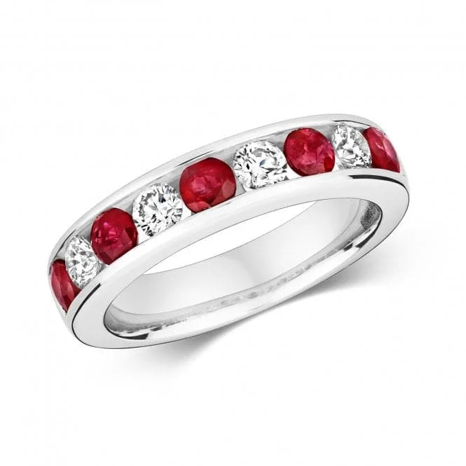 Diamond Eternity With Ruby Ring RDQ405WR