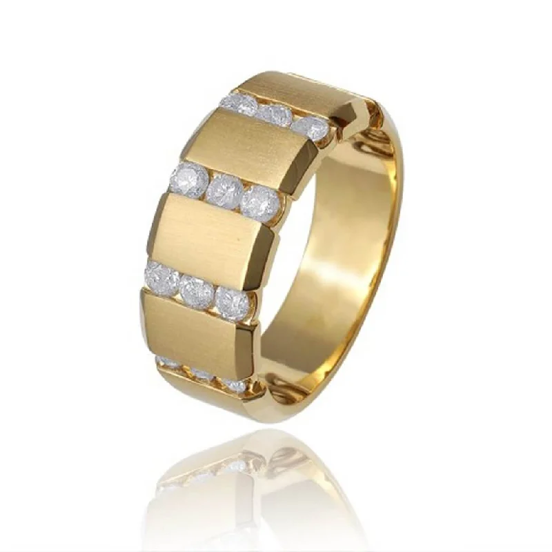 14K 0.96-1.05CT D-MENS BANDS RING