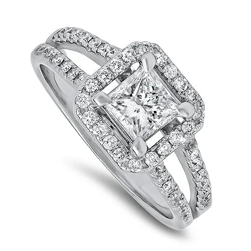 1.25ct Princess Cut Diamond Ring in 18ct White Gold H VVS2