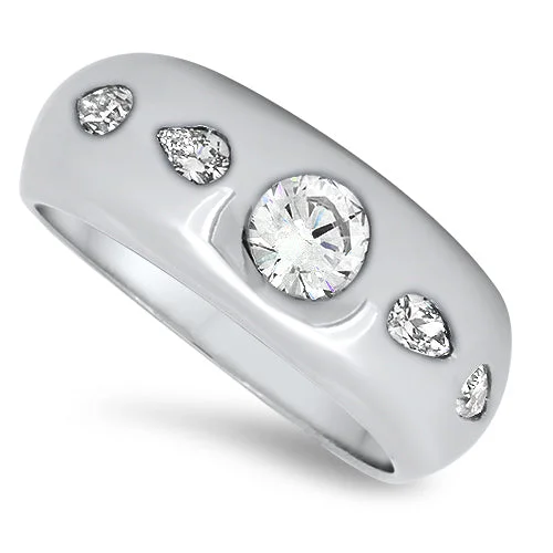 0.90ct Diamond Cluster Ring set in 14k White Gold