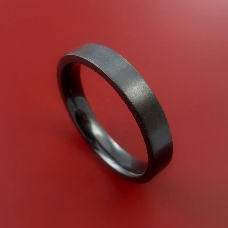 Black Zirconium Ring Custom Made Band