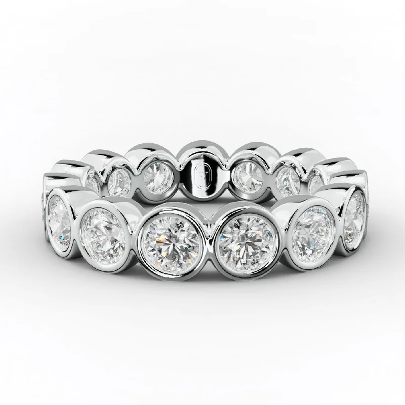 2.0 Carat Bezel Set Round Diamond Eternity Band