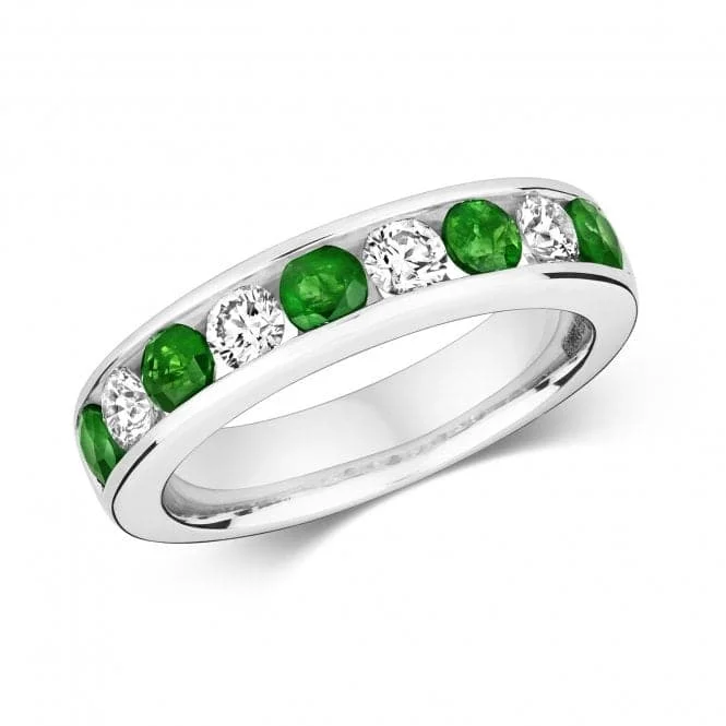 Diamond Eternity With Emerald Ring RDQ405WE